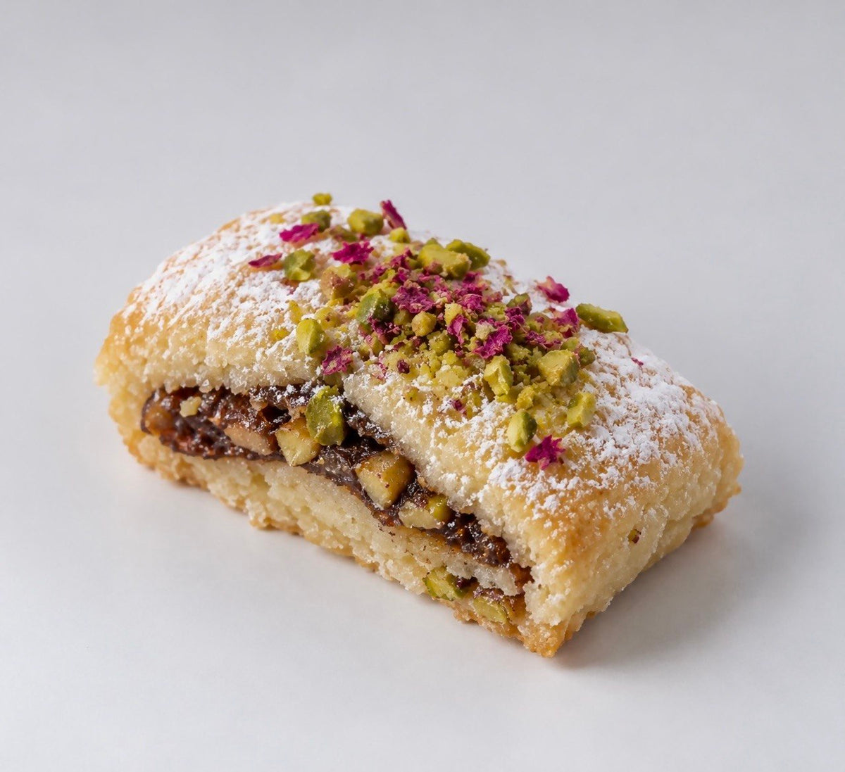 Maison Amoné rose and date shortbread cookies